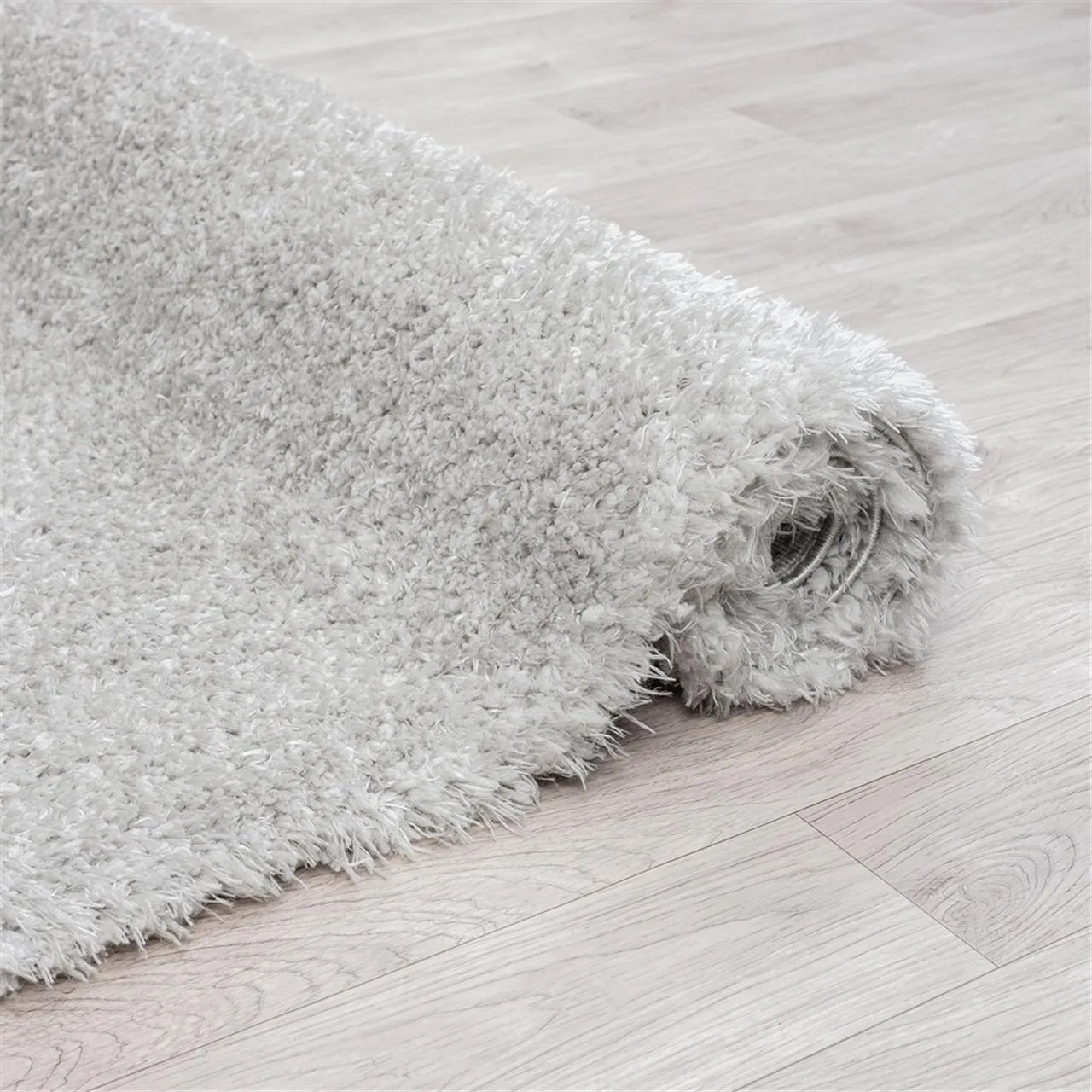 Fluffy and comfortable Cloud/Gray Plain Shag Rug