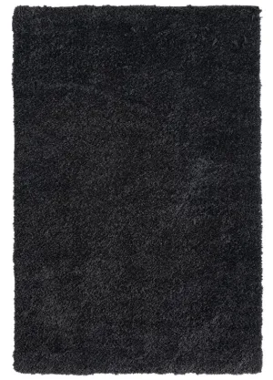 Fluffy and comfortable Ebony Plain Shag Rug