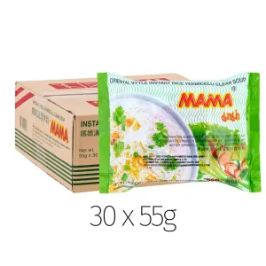 Mama Oriental Style Instant Rice Vermicelli Clear Soup 媽媽 東方風味清湯即食米粉 (30 pcs)