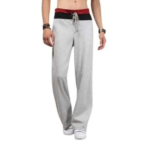 Men's Casual Comfortable Sports Pants Pure Color Fashion Sweatpants Joggers Trousers